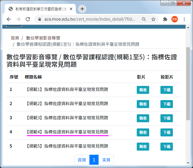 遠距教學交流暨認證網【影音專區】