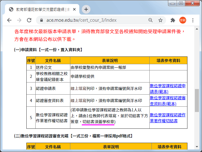 遠距教學交流暨認證網：數位學習認證